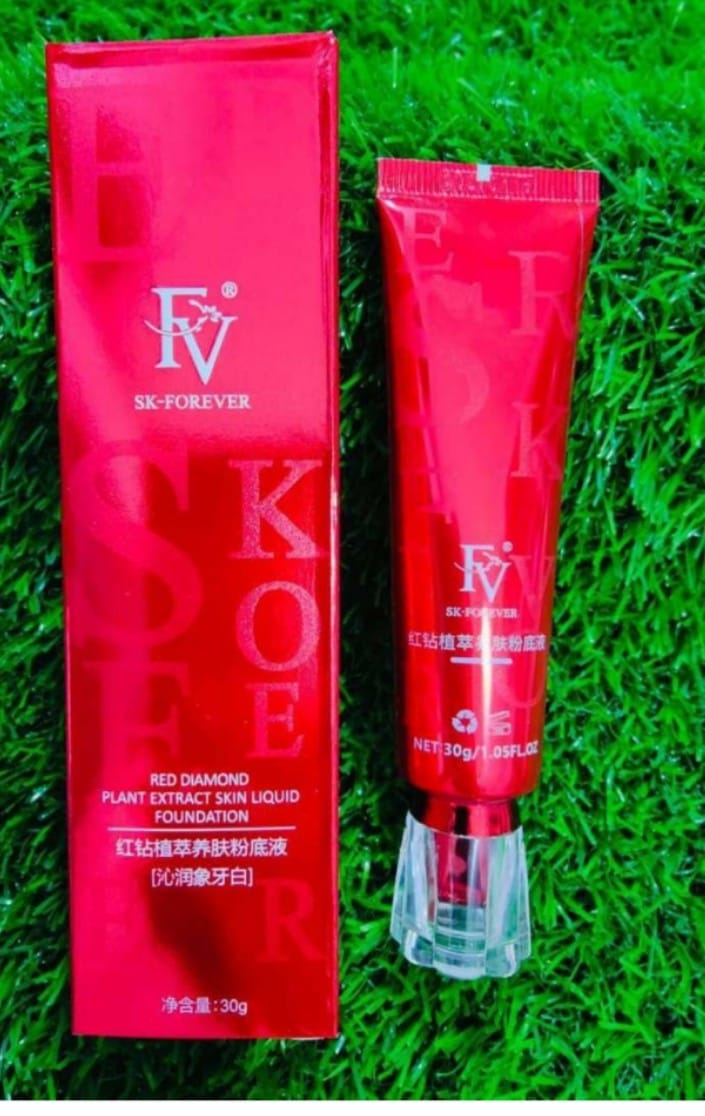 Fv Foundation Waterproof With Medium Coverage, Oil-free & Long Lasting, Matte orever Foundation For Oily/normal Skin, Forever Liquid Makeup Foundation For Face, 30g Ivory