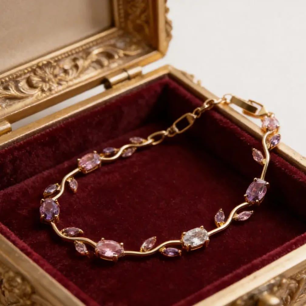 Tulip Bracelet – Premium Quality Stainless Steel Elegant Bracelet for Women l Green