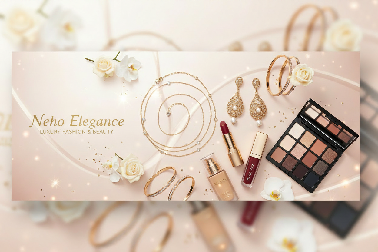 Neho Elegance Jewelry & Makeup Banner